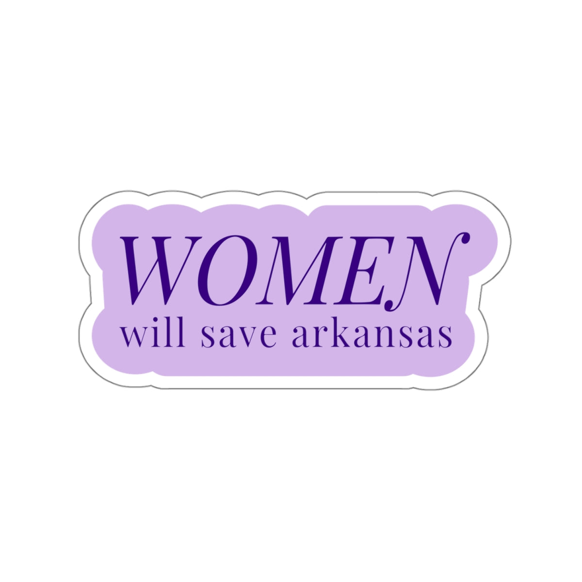 Women will save AR purple Kiss-Cut Sticker