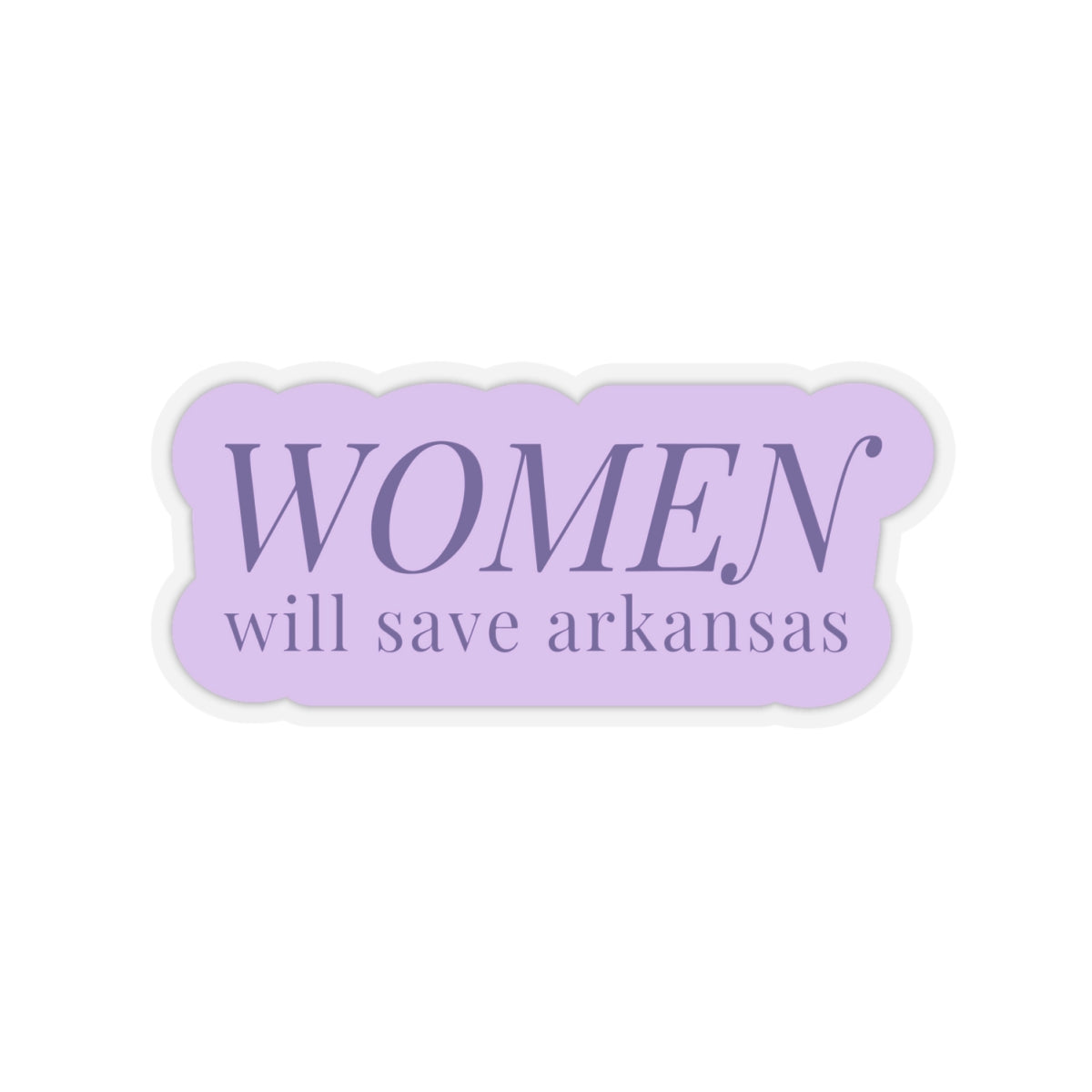 Women will save AR purple Kiss-Cut Sticker